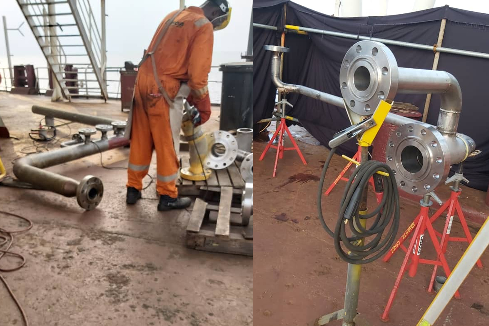 Sand Trap and Bypass Piping System, Duplex Stainless Steel Fabrication, Mystras FPSO